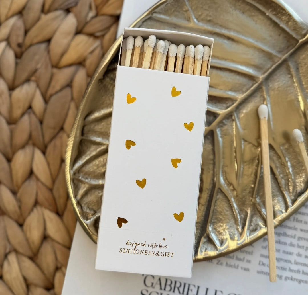Boîte d'allumettes petits coeurs