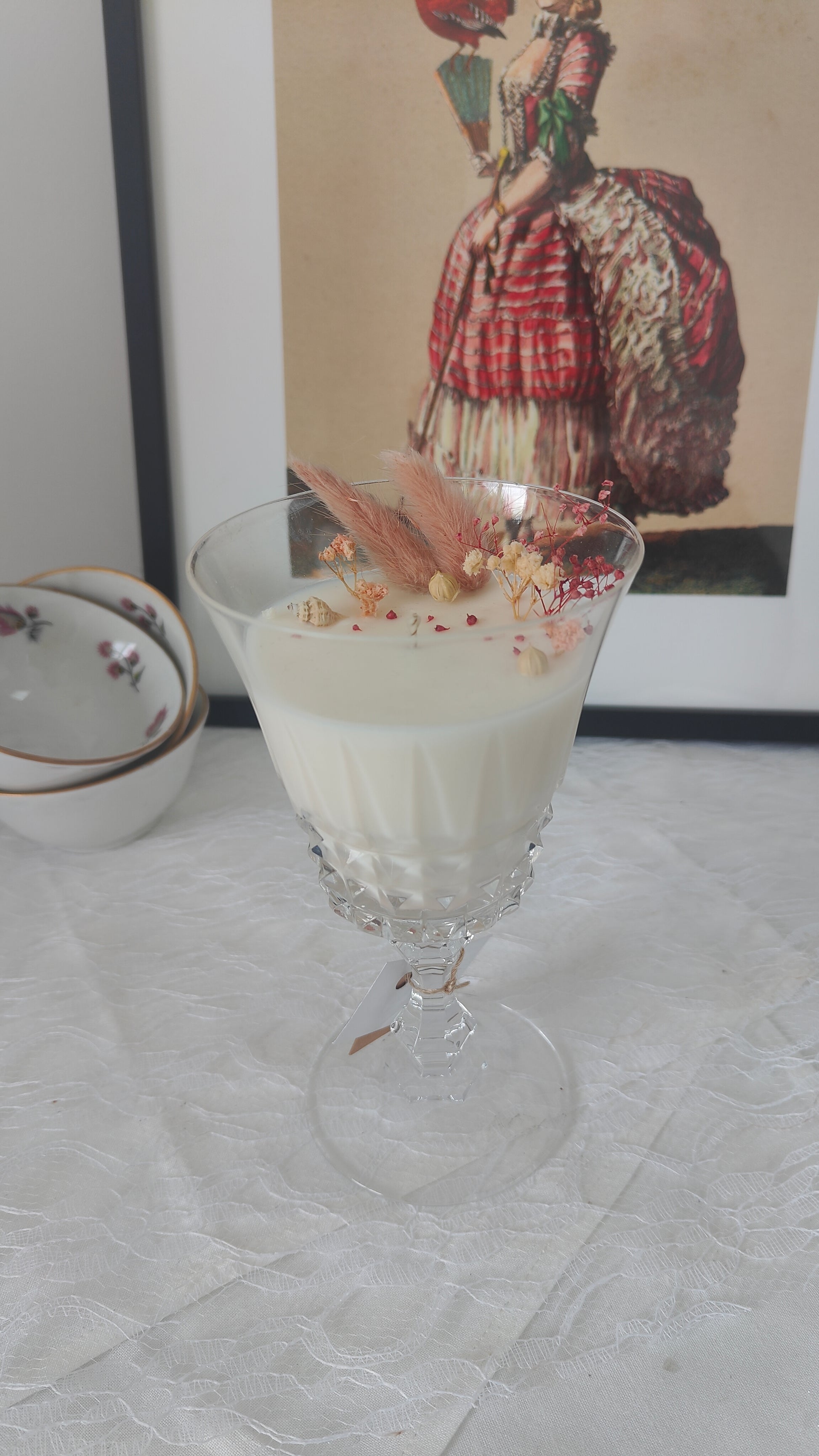 Bougie de mariage verre en cristal