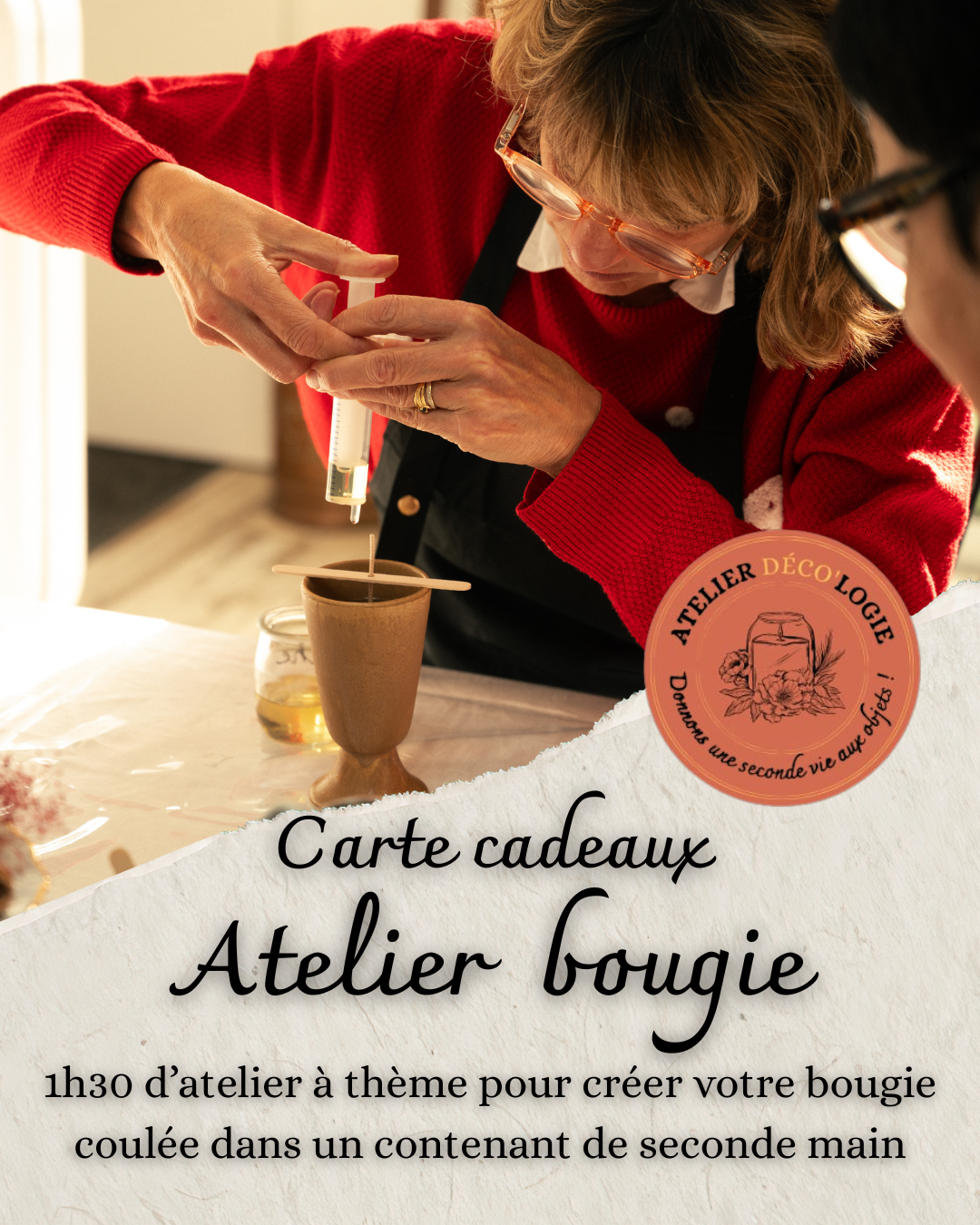 Carte cadeaux atelier bougie La Rochelle