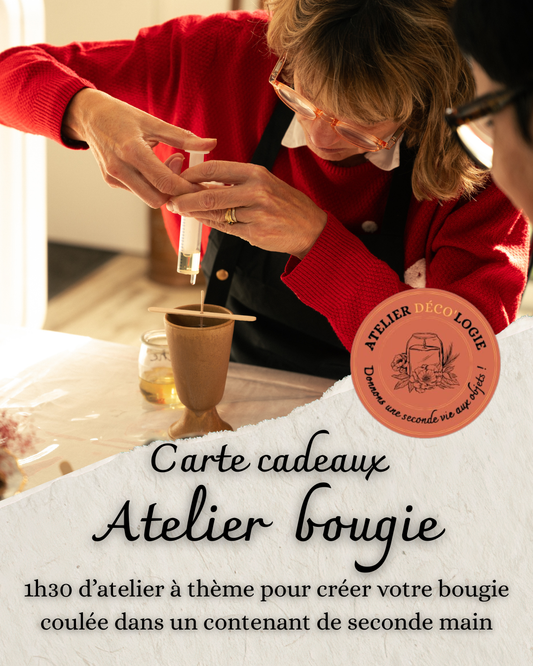 Carte cadeaux atelier bougie La Rochelle