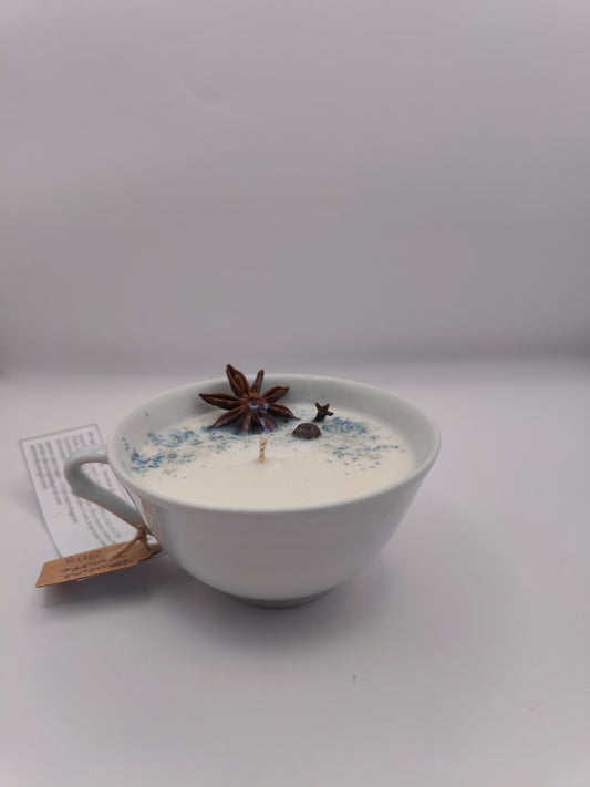 Bougie Blanche - Verveine menthe poivrée